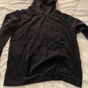 Splash cotton plain black hoodie size large (junior)